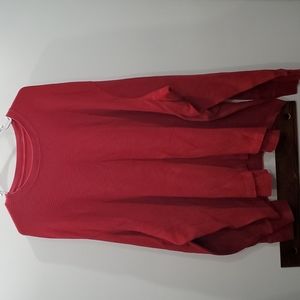 3XL faded glory red waffle knit